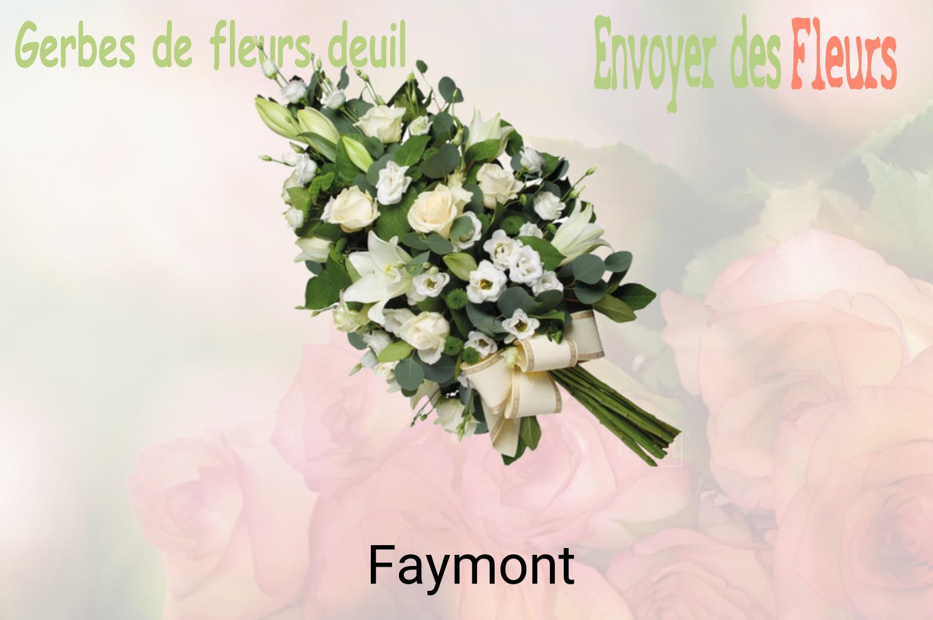 Gerbe de fleurs de deuil livrée à Faymont